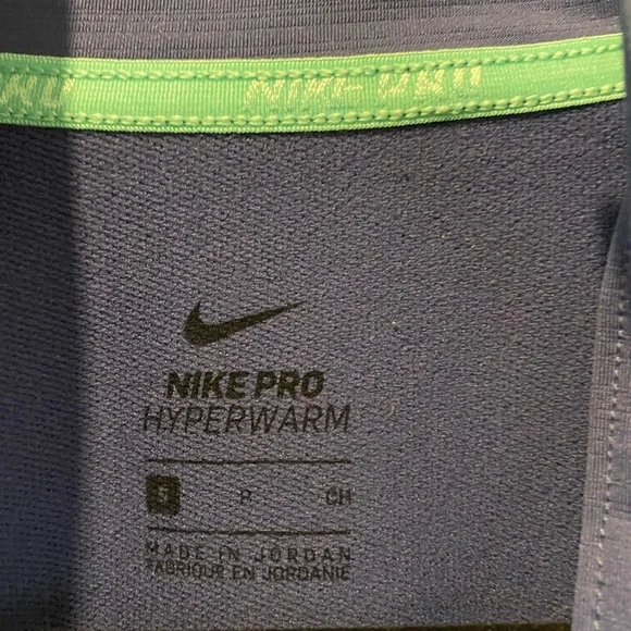 NIKE Women's Purple Pro Hyperwarm Half Zip Long Sleeve Shirt Sz. SMALL - Picture 4 of 5